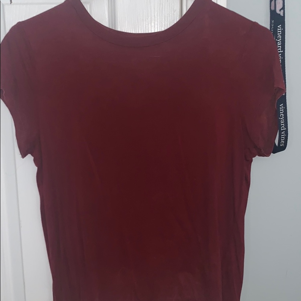 Maroon AE tee shirt
